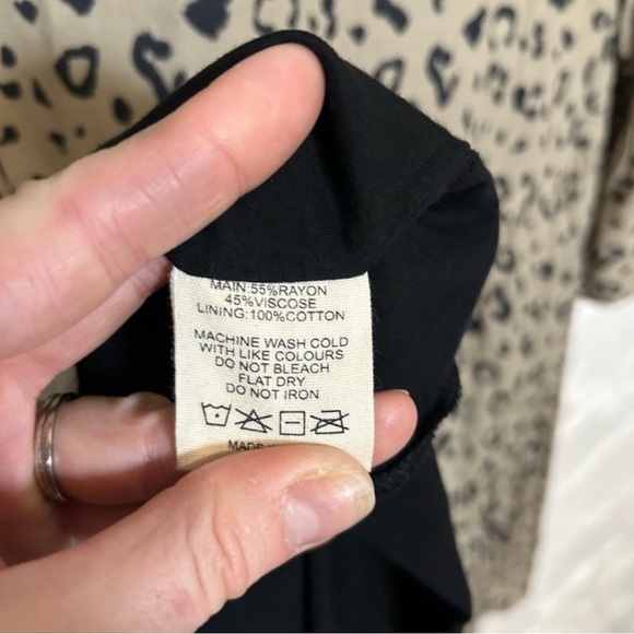 Jackson Rowe Malad Leopard Print Boho Chic Mini Dress Relaxed Fit Womens size XS - Picture 11 of 11